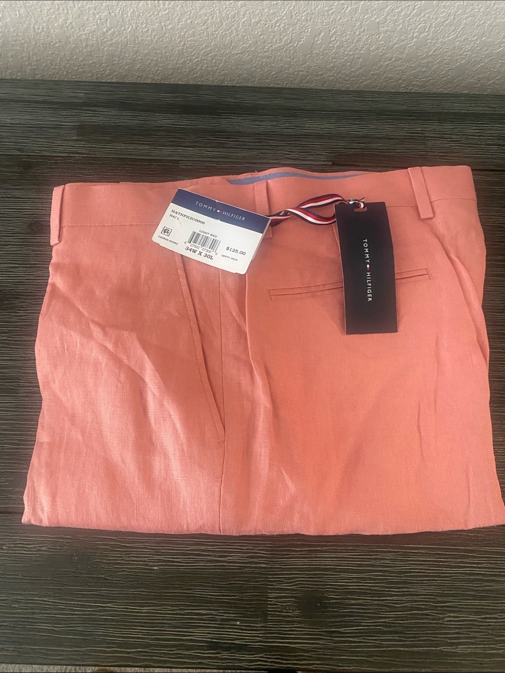 $125 Tommy Hilfiger Mens 100% Linen Dress Pants  Modern Fit - Picture 5 of 13